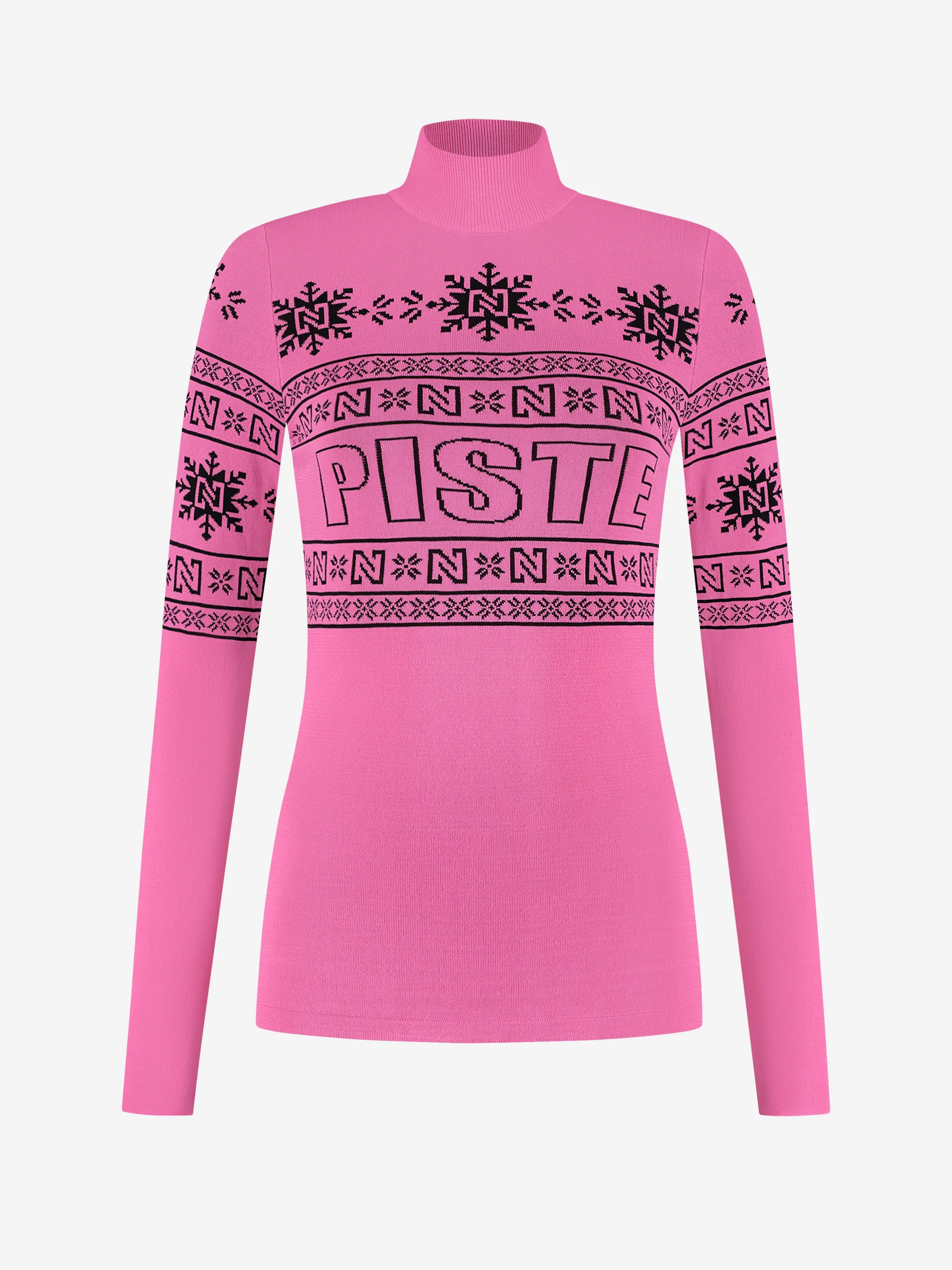 Aansluitende top met logo patroon en col
