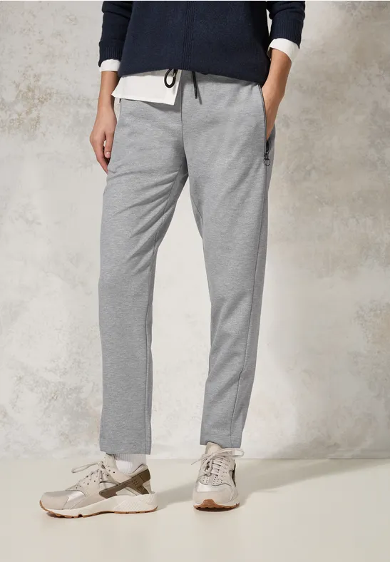 CECIL Broek met gemêleerde look 
