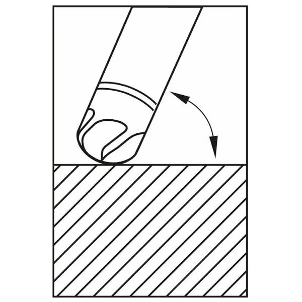 GARANT VHMPARABOOLFREES STOMPE CONISCHE VORM α/2 = 72° PPC, TIALN, ⌀ F8 DC / R2: 8/180MM