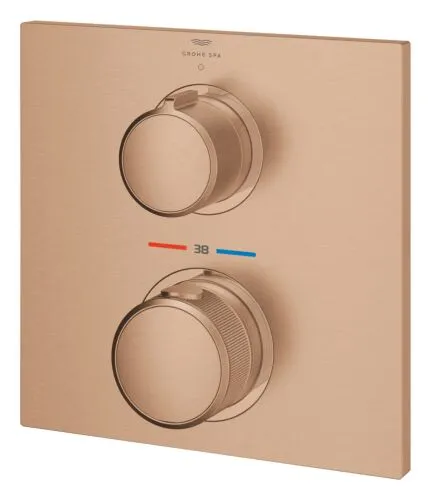 Grohe Allure thermostaat mengkraan zonder omstel warm sunset geborsteld