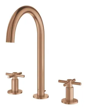 Grohe Atrio 3-gats wastafelmengkraan M-size warm sunset geborsteld