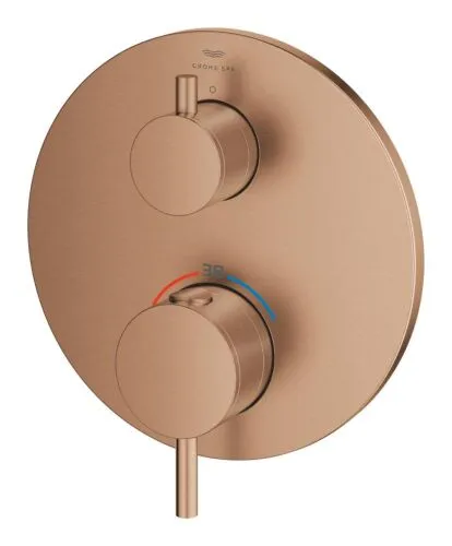 Grohe Atrio thermostatisch opbouwdeel met omstel warm sunset geborsteld