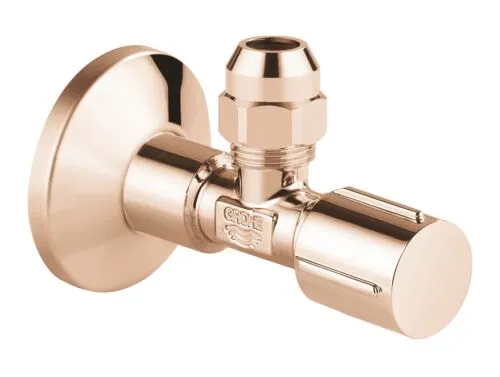 Grohe hoekstopkraan 1/2" x 3/8" supersteel warm sunset