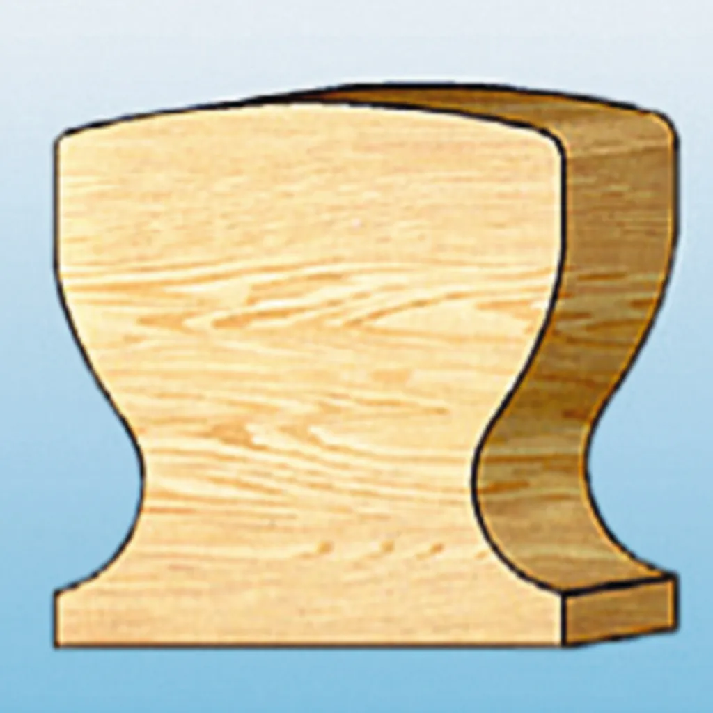 Handgreepprofielfrees r1=9,53 r2=25,4 31,75x38,1mm S12