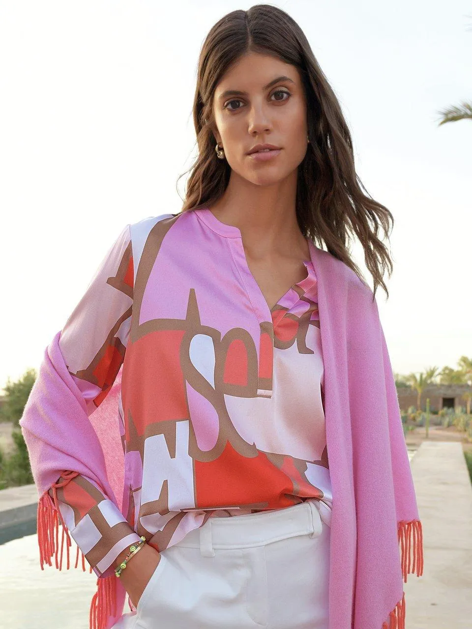 HERZEN´S ANGELEGENHEIT Blouse met zijde