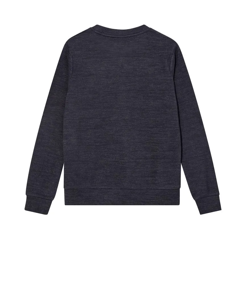 Mos Mosh Gallery abel crew brush sweat blauw