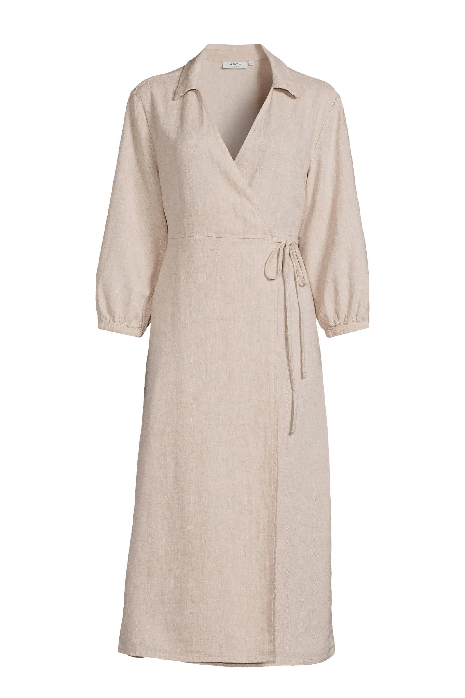 Moss copenhagen Elegante Wrap Jurk voor elke gelegenheid Beige Dames