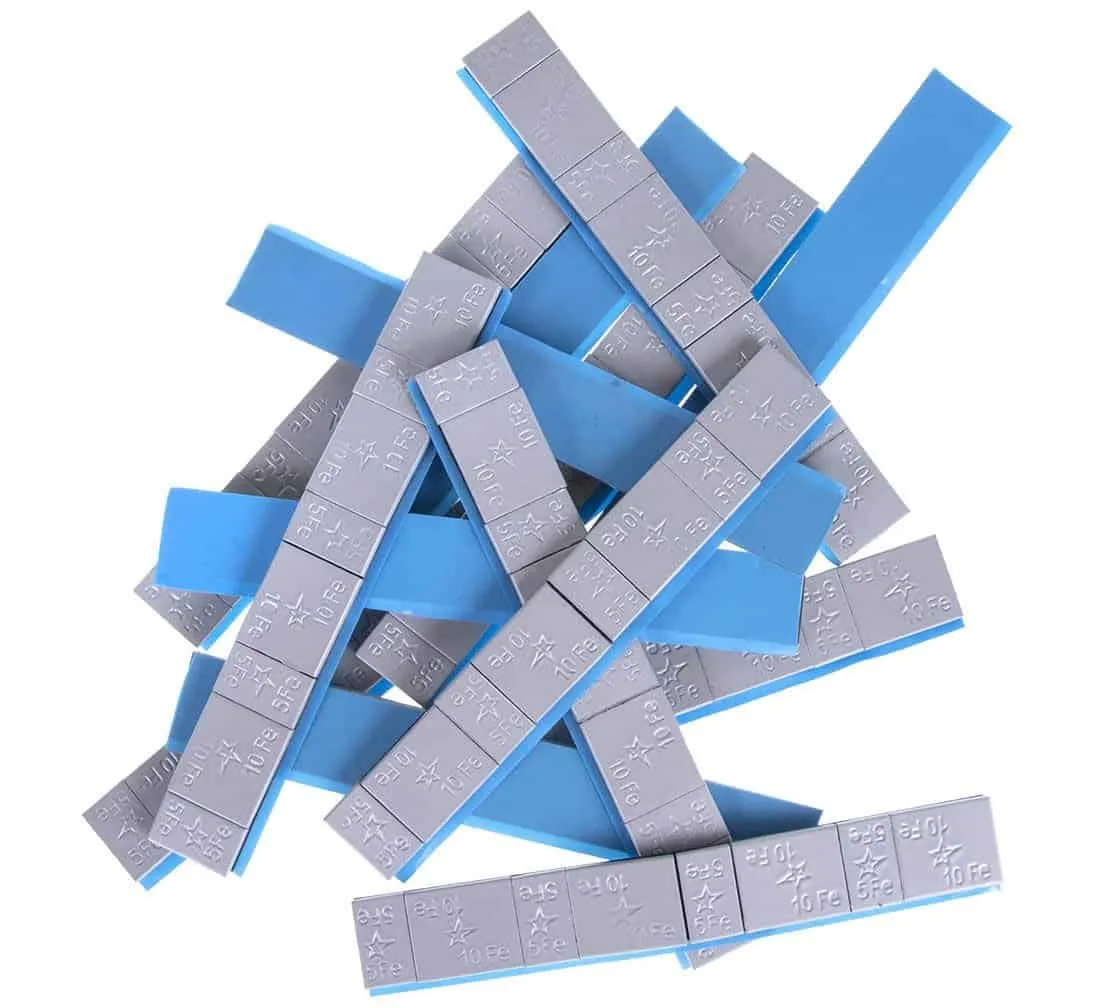 PLAKLOOD / PLAKGEWICHTEN 5/10 GRAM | GRIJS | 100 STUKS | AL010278