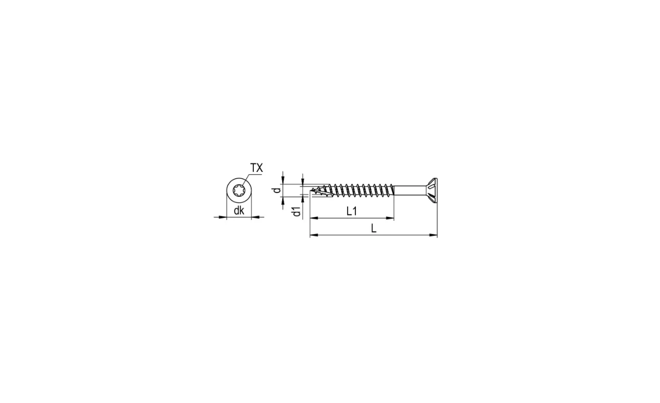 Reisser R2 plus 3x45 torx spaanplaatschroeven deeldraad 1000 stuks