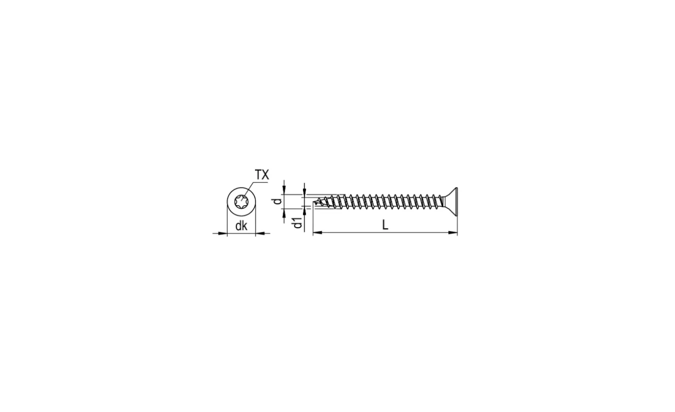 Reisser R2 plus 5x25 torx spaanplaatschroeven voldraad 1000 stuks